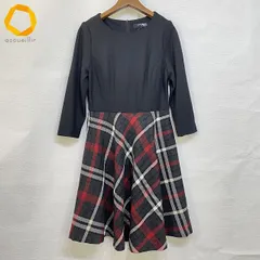 #wnc ユニバーバルミューズ UNIVERVAL MUSE ワンピース 2 グレー 黒 赤 テェック タグ付き 美品 レディース [863549]