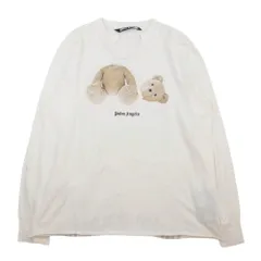 PALM ANGELS パームエンジェルス PMAB040S23JER001 ベアプリント クラッシュ ダメージ加工 長袖 ロンT カットソー ホワイト系 XL【中古】のサムネイル