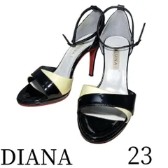 ダイアナ　エナメル　ヒールサンダル　ストラップ　バイカラー　レッドソール　23㎝