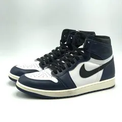 【中古】NIKE AIRJORDAN1 RETROHIGHOG MidnightNavy 28.5cm DZ5485-401 ネイビー ホワイト ナイキ エアジョーダン1　[79]