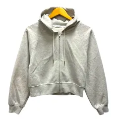 アメリカンホリック American Horic パーカー フーディ ジップアップ ラメ 長袖 M シルバーグレー