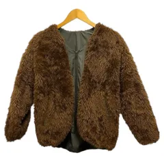 アーバンリサーチ ドアーズ URBAN RESEARCH DOORS ジャケット 長袖 リバーシブル ファー 無地 DR97-27M715 ONE 茶 ブラウン