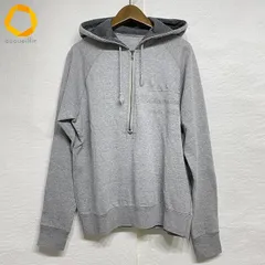 #anc マドモアゼルノンノン MademoiselleNONNON パーカー M グレー ハーフジップ ロゴ ステッチ レディース [983849]