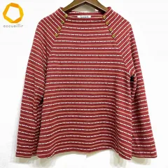 #anc ホコモモラ jocomomola カットソー 40 赤系 白 ボーダー 花柄 レディース [985693]のサムネイル
