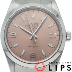 ロレックス エアキング 14000M(P) 箱 保証書 SS メンズ時計 ピンク 仕上げ済 2000年 美品 【中古】