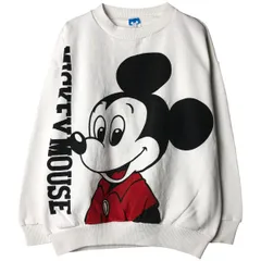 古着 80年代 ディズニー DISNEY MICKEY MOUSE ミッキーマウス 大判プリント キャラクタースウェットシャツ トレーナー USA製/eaa607113