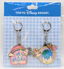 東京ディズニーリゾート キーチェーン2個セット ミッキー＆ミニー（シンデレラ城・アクアスフィア）