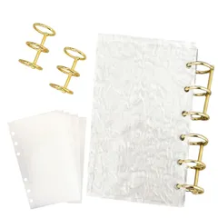 pikake bay アクリル バインダー A6 貯金 韓国 家計 管理 リフィル 6穴 現金 透明 波型 [波型]