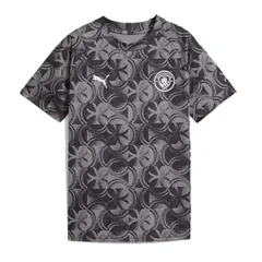 PUMA(プーマ) MCFC キッズ 2025-26 マンチェスター シティFC プレマッチ 半袖  サッカー ウェア レプリカ 25SS(782169-11)、(11)Black