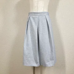 【マッキントッシュ】スカート　ひざ丈　36　グレー　MACKINTOSH　タック　フレア 綿　コットン　麻　リネン　Y2K　オフィス　ビジネス