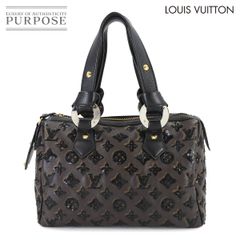 ルイ ヴィトン LOUIS VUITTON モノグラム エクリプス スピーディ 30 ハンド バッグ ブラウン スパンコール 90306334