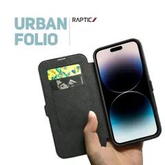 iPhone 16 Pro Max ケース 手帳型 耐衝撃 MIL 規格 クリア カバー 背面 レザー カード 収納 手帳型ケース iPhone16ProMax 対応 RAPTIC Urban Folio
