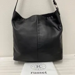 8328　russet ラシット　トートバッグ　ワンショルダーバッグ　ブラック　黒　レザー　ソフトレザー　オールレザー　シンプル　きれいめ　カジュアル　無地　通勤　通学　仕事用バッグ　普段使い　レディース