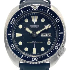 【希少】腕時計 メンズ セイコー SEIKO サードダイバー 6306-7001 自動巻 黒 デイデイト（英語・日本語） 革ベルト ヴィンテージ