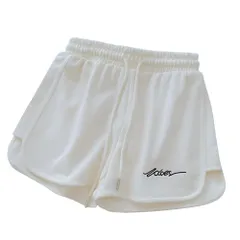 【REG8】レディース ショートパンツ ルームウェア 短パン 夏 スポーツ ランニング ヨガ ショート丈 速乾 シワになりにくい 着心地 耐久性 軽量 ポリエステル (JP, アルファベット, L, ホワイト) [ホワイト] [L]