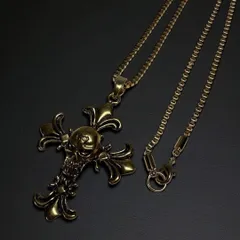 vinatge chain necklace cross skull gold ネックレス クロス 十字架 スカル チェーン