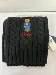 POLO RALPH LAUREN ポロ ラルフローレン ポロベア ニット マフラー ブラック O/S 新品 タグ付き