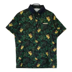 サイズ：M ADIDAS GOLF アディダスゴルフ ; AF7868 半袖ポロシャツ 花柄 ブラック系 [240101589411] ゴルフウェア メンズ ストスト