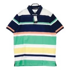 サイズ：XL RLX ラルフローレン  半袖ポロシャツ マルチボーダー柄 ネイビー系 [240101595053] ゴルフウェア メンズ ストスト