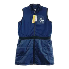 サイズ：3L FILA GOLF フィラゴルフ  中綿切替 ノースリーブワンピース ベスト  ネイビー系 [240101601789] ゴルフウェア レディース ストスト