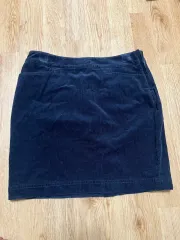 トミーヒルフィガー ネイビー コーデュロイ ミニスカート