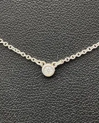 TIFFANY＆Co. ティファニー SV ネックレス ダイヤ付き バイザヤード 約40cm 1.6g ソーティング付き