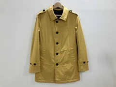 BURBERRY BLACK LABEL バーバリーブラックレーベル ステンカラーコート 裏キルト綿ステンカラーコート 裏キルト綿コート イエロー M 梅春