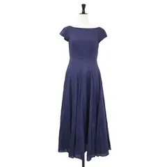 MARIHA マリハ Demi-Luxe BEAMS 別注 ワンピース ネイビー 紺 サイズ:36(S) | 月の夢のドレス ソリッド / ワンピース / ドレス | フレンチスリーブ ボートネック マキシ丈 コットン | トップス【レディース】【中古】