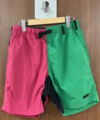 GRAMICCI／ハーフパンツ／SHELL PACKBLE／GUP-20S037／ピンク×グリーン／グラミチ／メンズ