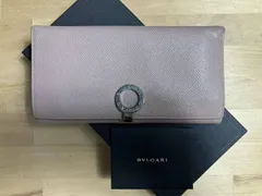 BVLGARI ブルガリ 二つ折り 長財布 ロゴクリップ ピンク