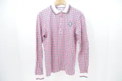 中古 メンズ ジャックバニー Jack Bunny!! 長袖ポロシャツ 5(L) ピンク×緑 チェック