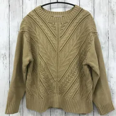 【 SM2 ／ Samansa Mos2 】 変形柄編みクルーネックニット