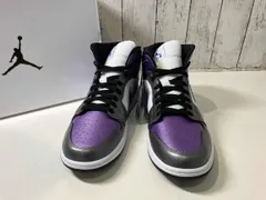 NIKE ナイキ Women's Air Jordan 1 Mid SE HJ5911-105 スニーカー パープル x メタリック x ホワイト 28.5cm 
