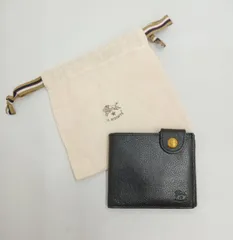 IL BISONTE イル ビソンテ 二つ折り財布 保存袋あり ブラック 通年