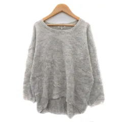 グローバルワーク GLOBAL WORK ニット セーター 長袖 ウール混 オーバーサイズ L ライトグレー /YK38