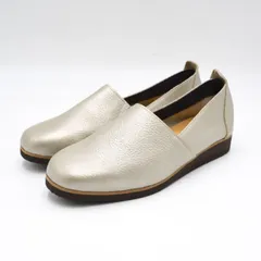 Figurino フィグリーノ Lカットスリッポン 23.0㎝ シャンパン mer0596 FT-6 日本製 本革 レディースシューズ