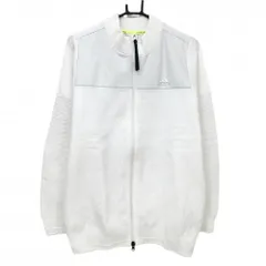 アディダス ジャケットブルゾン 白 織生地 胸元ロゴ  メンズ O ゴルフウェア adidas