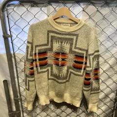 70s pendleton ネイティブ柄ニット ベージュ size S ペンドルトン 
