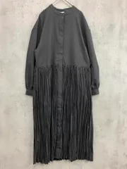 美品 and myera アンドマイラ フェリシモ avecmoi ランダム プリーツ ワンピース sizeL/チャコール ■■ レディース