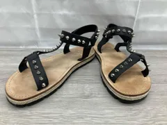 Christian Louboutin PYRADICLOU FLAT CALF LISSE サンダル 表記サイズ43 ブラック