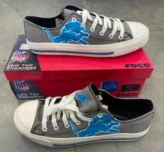 [US輸入/FOCO社製] Detroit Lions  NFL Low Top Canvas Shoes　デトロイト　ライオンズ　キャンバス　シューズ