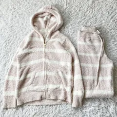 ジェラートピケ gelato pique  ルームウェア 上下セット セットアップ 古着 ボーダー パーカー 4689