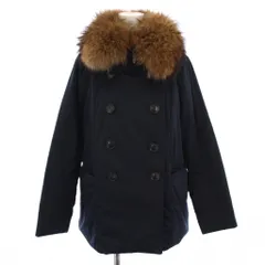 粧う ヨソオウ YOSOOU ダウンジャケット ジップアップ ファー 2 紺 /BM