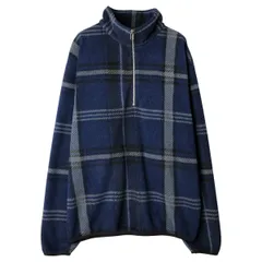 古着 90年代 ノーティカ NAUTICA チェック柄 ハーフジップ フリースプルオーバー USA製 メンズL相当 ヴィンテージ/eaa606835のサムネイル
