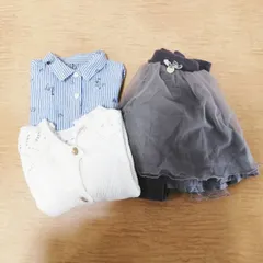 女児 110cm トップス ボトムス【 3着セット】 ZARAGirls  ZARABABY petit main 長袖シャツ ニットカーディガン チュールスカートつきレギンス