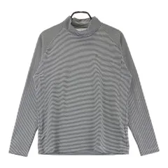 サイズ：40 LANVIN SPORT ランバン スポール  ハイネック 長袖Tシャツ ボーダー柄 ブラック系 [240101568858] ゴルフウェア メンズ ストスト