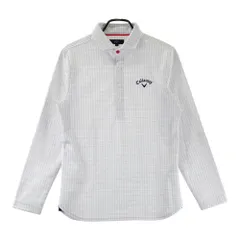 サイズ：M CALLAWAY キャロウェイ  裏起毛 長袖ポロシャツ 矢印総柄 ホワイト系 [240101576461] ゴルフウェア メンズ ストスト