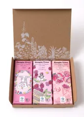 クラフトボックス入りフェアトレード＆オーガニック板チョコ 期間限定3枚セット：ピープルツリー フェアリーチェ 正規取扱店【62695】