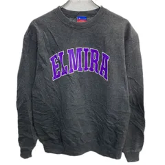 Champion プリントスウェットトレーナー M チャコール チャンピオン プルオーバー ビッグプリント 裏起毛 トップス 秋物 a801-5438