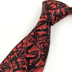 【 VERSACE 】B 20 A-1 ヴェルサーチ 総柄 シルク 100％ ネクタイ 長さ 148cm フォーマル 紳士 メンズ 服飾小物 レッド × ブラック系